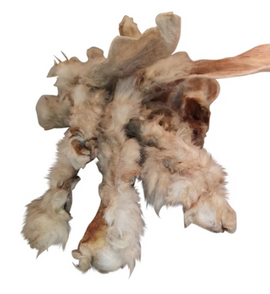 Dried Rabbit Ears With Fur x 5
